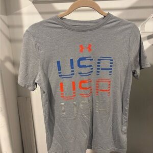 Under Armour Men's Gray USA Graphic Tee